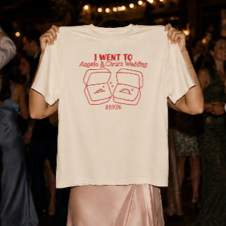 カスタムネームスの結婚指輪に行ったよ、赤いリングボックス Tシャツ