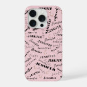 カスタムネームタイポグラフィパターン iPhoneケース (裏面)