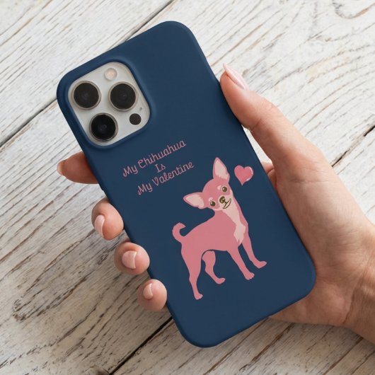 カスタムネームチワワiPhoneケース マイバレンタイン iPhoneケース