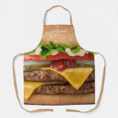 カスタムネームチーズバーガー エプロン (正面)