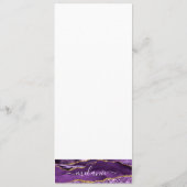 カスタムネームテキスト付きパープルゴールドグリッター メニュー (裏面)