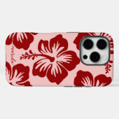 カスタムネームトロピカルハイビスカスの花 Case-Mate iPhoneケース (裏面 (横))