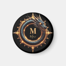 🐉 カスタムネームドラゴン ファンタジーシンボル ギャンブラー用 🔥 マグネット