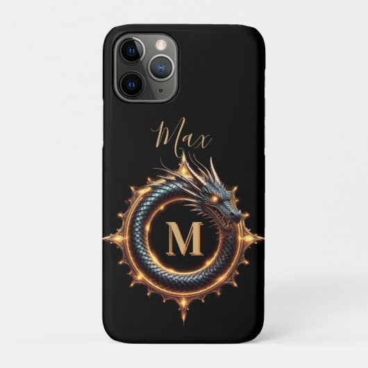 🐉 カスタムネームドラゴン ファンタジーシンボル ギャンブラー用 🔥 Case-Mate iPhoneケース (裏)
