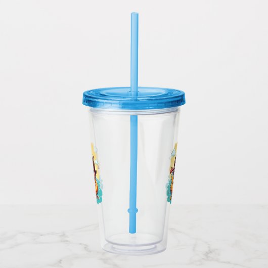 カスタムネームプールフロート サマー デザイン アクリルタンブラー (右)