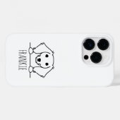 カスタムネームミニチュアダックスフントのスマホケース Case-Mate iPhoneケース (裏面 (横))
