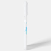 カスタムネームモノグラム水彩ブルーリース Case-Mate iPhoneケース (裏面 / 右)