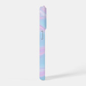 カスタムネーム入りおしゃれな擬似イリデッセントiPhoneケース iPhoneケース (右側面)
