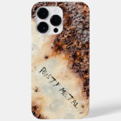 カスタムネーム入りおしゃれな茶色の錆びたメタルテクスチャー Case-Mate iPhoneケース (裏面)