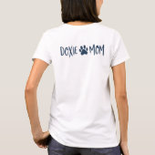 カスタムネーム入りアイスブルーDoxie Mom Tシャツ (裏面)