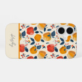 カスタムネーム入りアップルパターン iPhone 16ケース (裏面横)