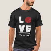カスタムネーム入りクリケットファン Tシャツ (正面)