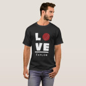 カスタムネーム入りクリケットファン Tシャツ (正面フル)