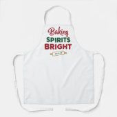 カスタムネーム入りクリスマスギフト「Baking Spirits Bright」 エプロン (正面)