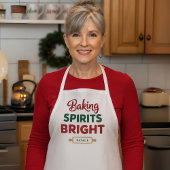 カスタムネーム入りクリスマスギフト「Baking Spirits Bright」 エプロン