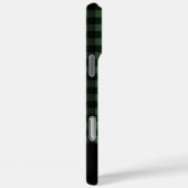 カスタムネーム入りグリーン&ブラック・タータンチェック柄+トナカイ Case-Mate iPhoneケース (裏面 / 右)