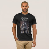 カスタムネーム入りスチームパンクチェスデザイン Tシャツ (正面フル)
