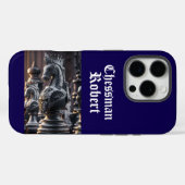カスタムネーム入りスティンプンクチェスデザイン Case-Mate iPhoneケース (裏面 (横))