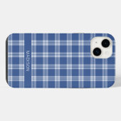 カスタムネーム入りチェック/タータン柄 iPhoneケース (裏面横)