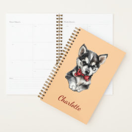 カスタムネーム入りハスキー プランナー手帳
