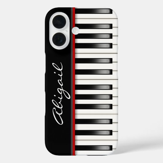 カスタムネーム入りピアノキーボード Case-Mate iPhoneケース (裏面)
