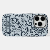 カスタムネーム入りミニマリストフラワーフォンケース Case-Mate iPhoneケース (裏面 (横))