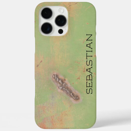 カスタムネーム入りラスティックグリーンメタルワーク溶接 Case-Mate iPhoneケース (裏面)