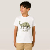 カスタムネーム入り恐竜キッズTシャツ Tシャツ (正面フル)