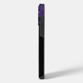 カスタムネーム入り紫の夜空の森の天の川ケース iPhoneケース (左側面)