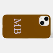 カスタムネーム入り高級ゴールドブラウンのスマホケース Case-Mate iPhoneケース (裏面 (横))