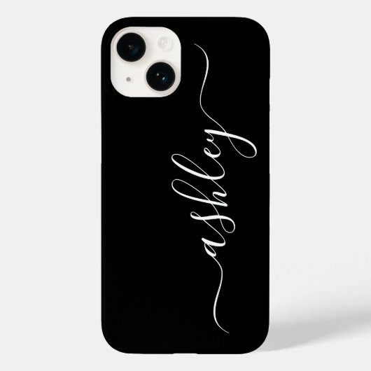 カスタムネーム入り高級ブラックフォンケース Case-Mate iPhoneケース (裏面)