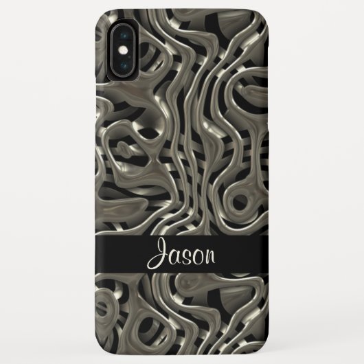 カスタムネーム入り3D金属デザイン Case-Mate iPhoneケース (裏面)
