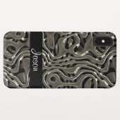 カスタムネーム入り3D金属デザイン Case-Mate iPhoneケース (裏面(横))
