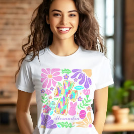 カスタムネーム入り イエスの十字架 イースター 女性用 Tシャツ