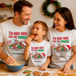 カスタムネーム入り クリスマスクッキー Tシャツ