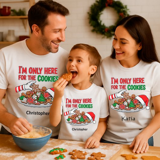 カスタムネーム入り クリスマスクッキー Tシャツ