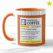 カスタムネーム入り コーヒー処方箋ボトル Funny マグカップ