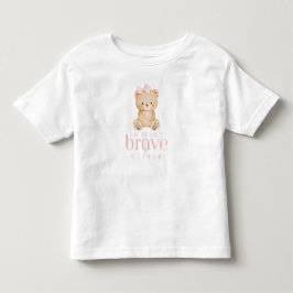 カスタムネーム入り ベリー・ブレイブ 小児がん 闘病中の子供たち トドラーTシャツ