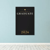 カスタムネーム大学卒業2026 キャンバスプリント (インサイチュ (ウッドフロア))
