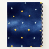 カスタムネーム宇宙飛行士宇宙プレーン新学期 ノートブック (裏面)