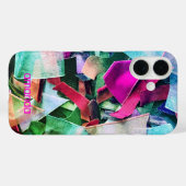 カスタムネーム抽象的な虹色のカラフルな3D効果 Case-Mate iPhoneケース (裏面 (横))