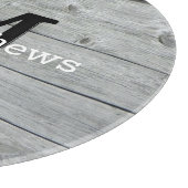 カスタムネーム素朴カントリーファームハウスモノグラムの カッティングボード (角)