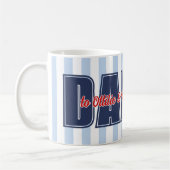 カスタムネーム おしゃれストライプ Daddy To コーヒーマグカップ (左)