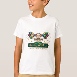 カスタムネーム かわいいイード・アル=アドハ 羊 Tシャツ