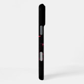 カスタムネーム かわいいゴシック ピンクハート クモの巣 iPhoneケース (右側面)