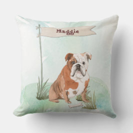 カスタムネーム イングリッシュブルドッグ ペット 犬 クッション