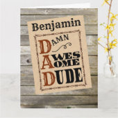 カスタムネーム ウェスタン テーマ カード (黄色い花)