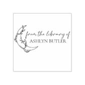 カスタムネーム ウッドスタンプ ライブラリーより ラバースタンプ (インプリント)