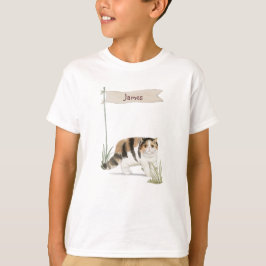カスタムネーム エキゾチック ショートヘア 猫 ペット Tシャツ