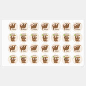 カスタムネーム＆カラーが選べるキュートなナマケモノ ラベル (シート)
